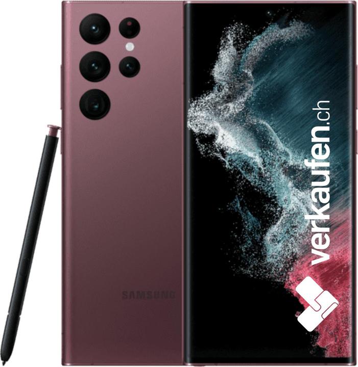 Actual product image verkaufen.ch Galaxy S22 Ultra 5G (256 GB, Burgundy, 6.80", 108 Mpx, Dual SIM, B / Very good)