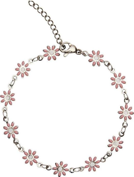 Image du produit HCA Bracelet - "Flower Power" - Fleur - Acier inoxydable (17 cm, Acier inoxydable)