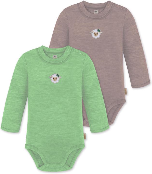 Actual product image Normani 2-pack baby merino long-sleeved body "Tuai" - 9401 (74)