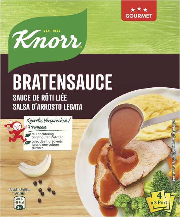 Actual product image Knorr Roast sauce gourmet pack for gourmets, sauce ideal with tender vegetables & meat (144 g)