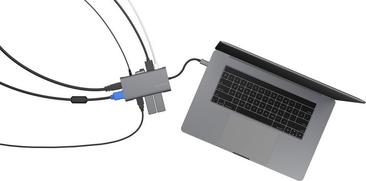 Produktbild Icy Box IB-DK4040-CPD - USB Type-C mini Dock PD (USB-C, 10 Ports)