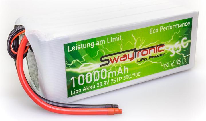 Immagine prodotto Swaytronic Batteria LiPo 7S 25.9V 10'000mAh 35C/70C (25.90 V, 10000 mAh)