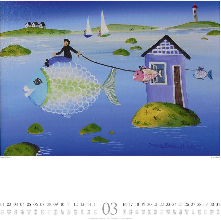 Produktbild Naive Malerei Kalender 2026 (48 x 54 cm, Harter Einband, Deutsch, Englisch, Französisch)