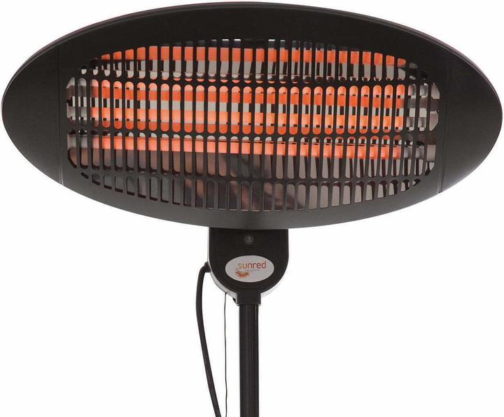 Actual product image Sunred Heater SMQ2000A, Elekra Quartz Standing Infrared, 2000 W, Juodas (2000 W)