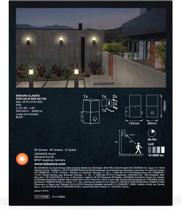 Produktbild Ledvance LEDV Pollerleuchte (E27, IP44)