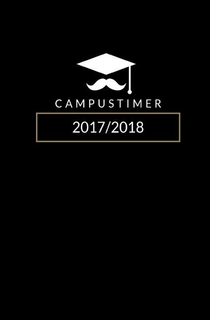Produktbild Campustimer Schwarz - A5 Semesterplaner - Studentenkalender 2017/2018 (Kalender, Uni-Planer) (A5, Deutsch)