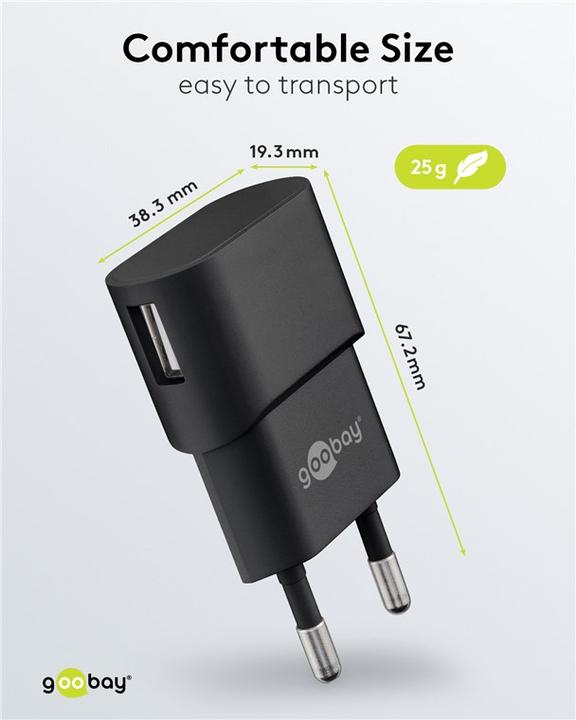 Actual product image Goobay USB A charger (5 W)
