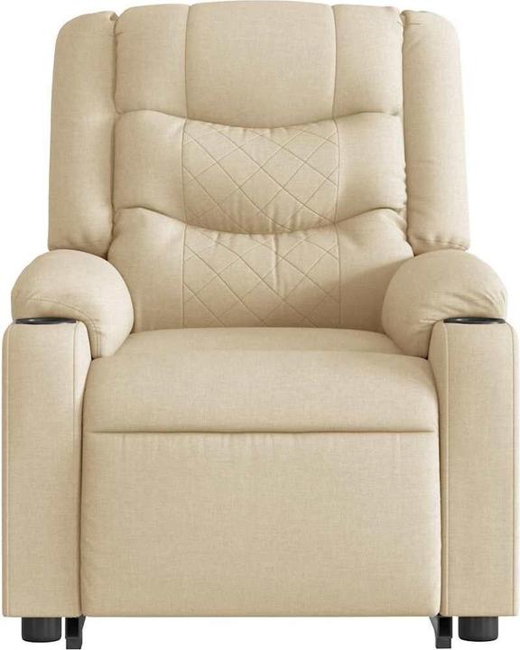 Produktbild VidaXL Elektrischer Massagesessel mit Aufstehhilfe Creme Stoff