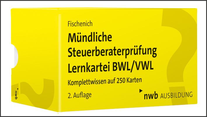 Immagine prodotto Esame orale di Consulente Tributario Flashcard BWL/VWL (Tedesco, Hugo Fischenich, 2021)