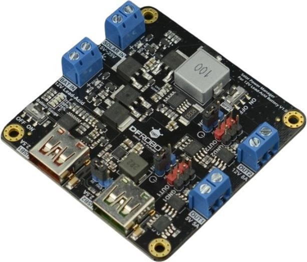 Actual product image DFRobot Solar Power Manager for 12V Lead-Acid Batteries