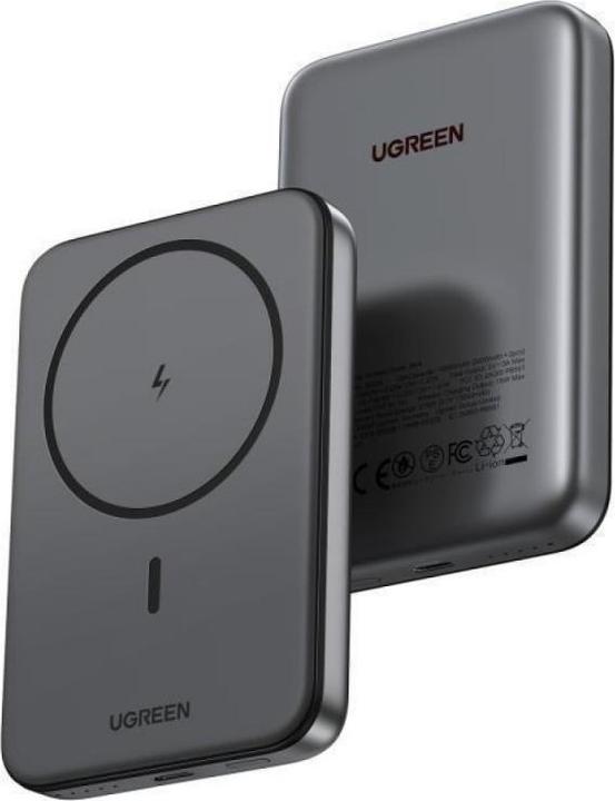 Immagine prodotto Ugreen 10000mah Magnetic Wireless Power Bank Space Grey Powerbank - Gr - 10000 mAh (10000 mAh, 20 W, 20 Wh)