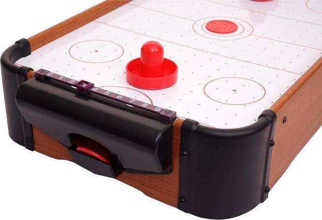 Produktbild Mendler Mini Air Hockey, Tischspiel Lufthockey inklusive Zubehör, Holz 56x30x10cm