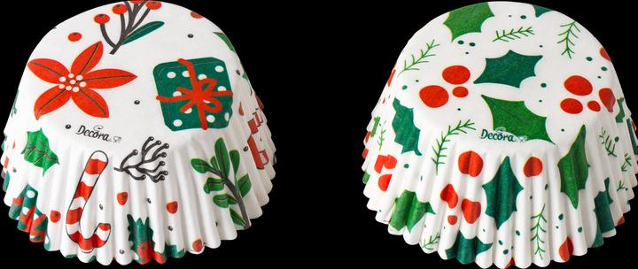 Actual product image Decora Paper baking cups X-Mas best wishes 36 pieces ø 5x3.2 cm (5 cm)