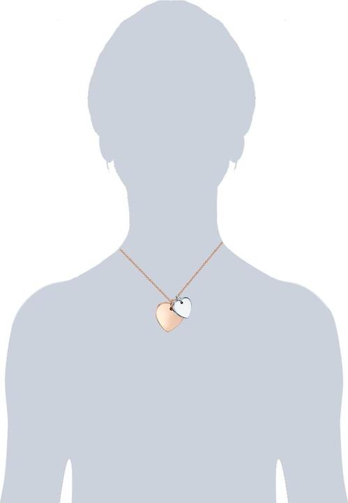 Immagine prodotto Lulu & Jane Cuore da donna in lega di metallo oro rosa/argento 41,0 cm di catena base + 6,0 cm di estensione - (Lega metallica, 41 - 46 cm)