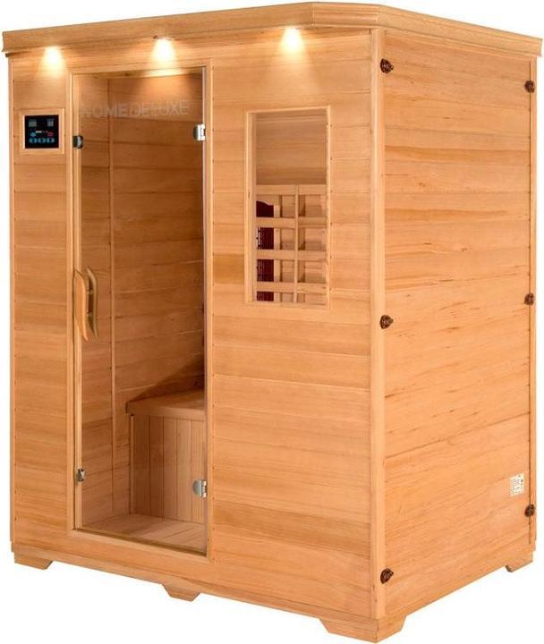 Immagine prodotto Home Deluxe Cabina a infrarossi IKENNA L - 153x110cm per 3 persone - Cabina a infrarossi con 2400 Watt
