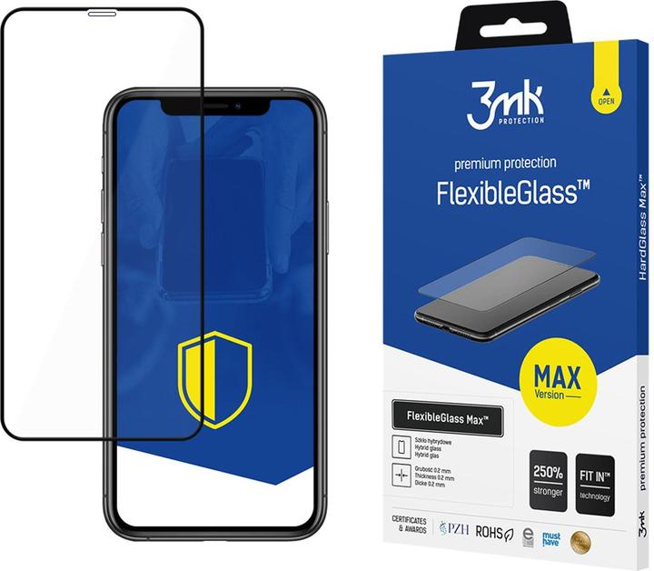 Actual product image 3MK Hardglass Max screen protector (1 Piece, Apple iPhone 11)