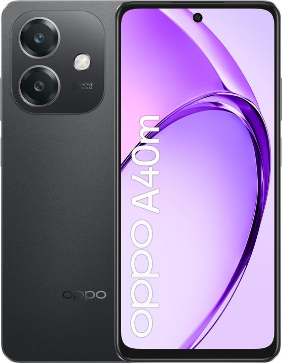 Actual product image OPPO A40m (256 GB, Sparkle Black, 6.67", Dual SIM, 50 Mpx, 4G)