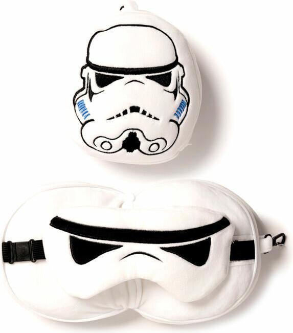 Puckator Relaxeazzz Plüsch The Original Stormtrooper rundes Reisekissen & Augenmaske (Kopf- & Nackenkissen)