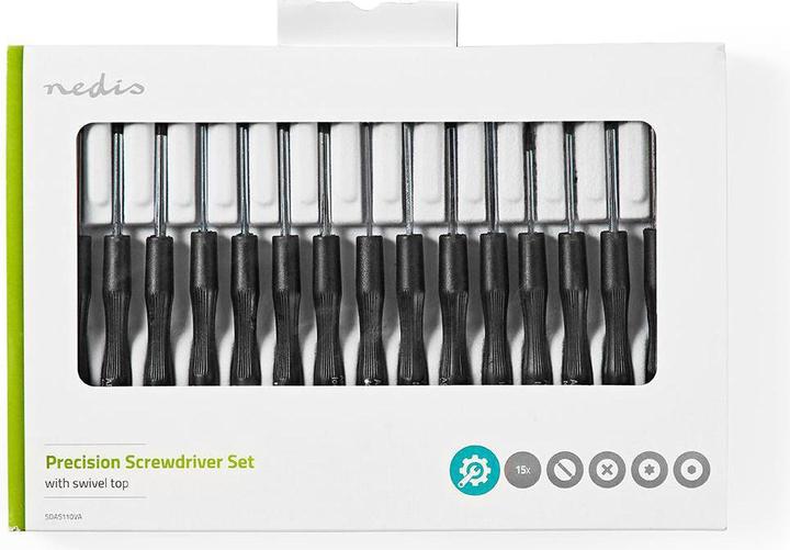 Produktbild Nedis Präzisions-Schraubendreher-Set | 3x PH / 4x Flat / 4x Hex / 4x Tx (Schlitz, 6-Kant, Kreuzschlitz, Torx (TX))