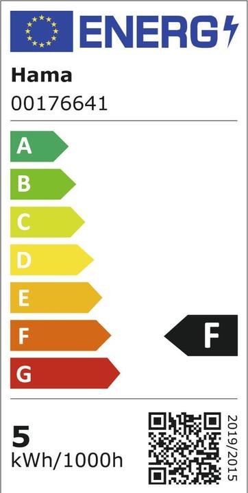 Energy Label Hama Lampe (E14, 4.90 W, 1 x, F)
