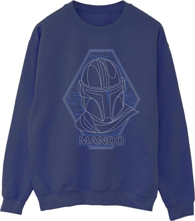 Immagine prodotto Star Wars The Mandalorian Outline Helm Diamond Felpa Donna (L)