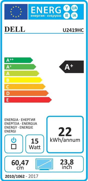 Energie-Label Dell UltraSharp U2419HC (1920 x 1080 Pixel, 23.80")