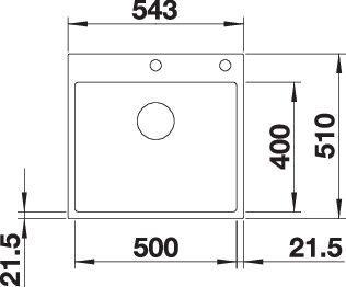 Immagine prodotto Blanco Subline 500-IF/A con telaio in acciaio (Lavello montato, 54.30 cm, 51 cm)