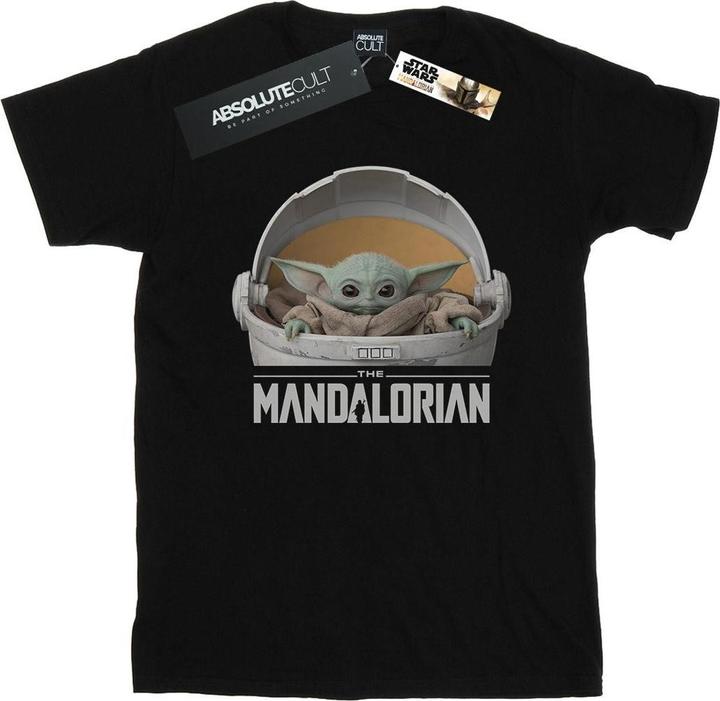 Actual product image Star Wars Womens/Ladies The Mandalorian The Child Pod Cotton Boyfriend T-Shirt (M)