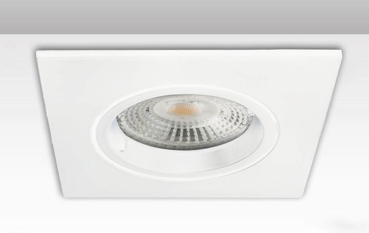 Produktbild Isoled Einbaurahmen eckig, Lochausschnitt 68mm, weiss, für GU10/MR16 Spots