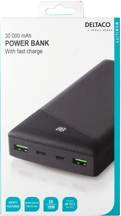 Actual product image Deltaco PB-C1002 (30000 mAh, 18 W, 111 Wh)