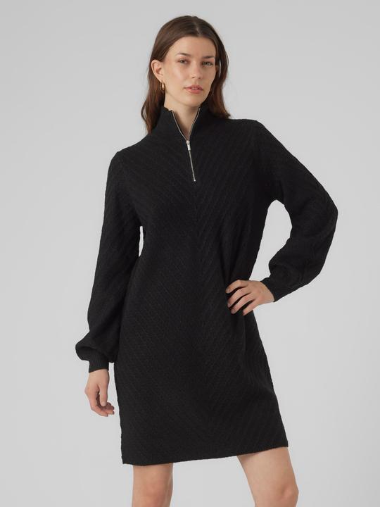 Produktbild Vero Moda VMANJASTINNA HIGHNECK ZIP DRESS GA EXC Strickkleid (XS)