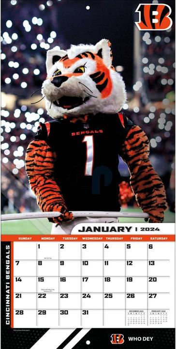 Produktbild NFL - NFL Maskottchen - 30,5 x 30,5 cm Wandkalender 2024 (Englisch, Deutsch, Französisch, Italienisch, Spanisch)