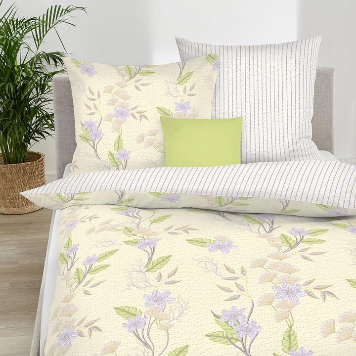Produktbild Kaeppel Seersucker Bettwäsche Sadira gelb (Bettwäsche Set, 155x220 cm + 80x80 cm)