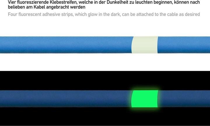 Produktbild Kabelmeister E-Auto-Spiralladekabel, Typ 2 Stecker an Buchse, 16 A, 5 m, blau (Typ 2, 11 kW, 16 A, 5 m)