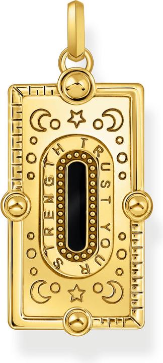 Produktbild Thomas Sabo Kettenanhänger Schlange mit schwarzer Kaltemaille und bunten Steinen vergoldet (925er Silber, Emaille/Silber, Emaille)