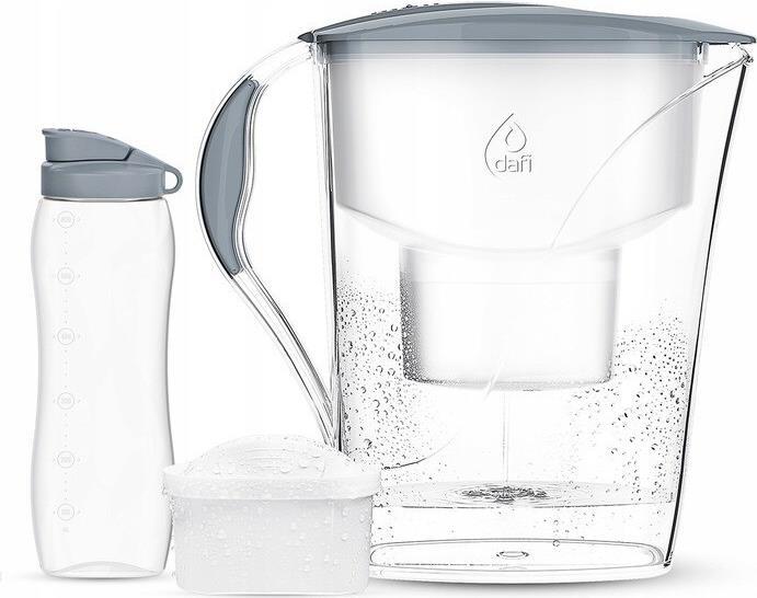 Actual product image Dafi Filter jug Luna steel + 1 cartridge Unimax + water bottle
