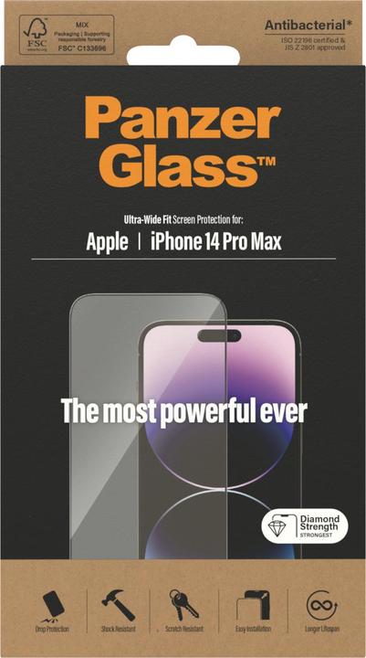 Image du produit PanzerGlass Ajustement ultra-large (1 pièce(s), Apple iPhone 14 Pro Max)