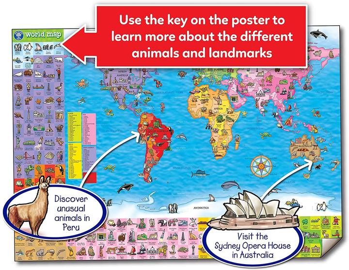 Actual product image Orchard World Map Puzzle & Poster