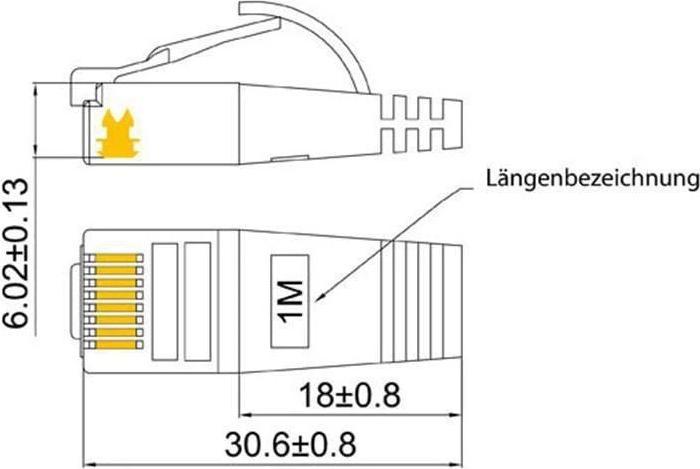 Actual product image Wirewin Network cable (STP, CAT6, 0.10 m)