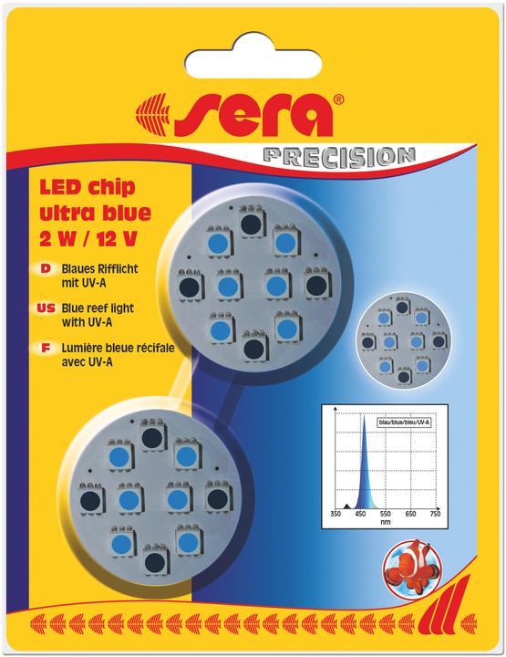 Sera Leuchtmittel LED chip ultra blue, 2 Stück (LED, 2 W)