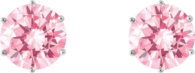 Actual product image Thomas Sabo Stud earrings with large, pink-coloured stone (925 sterling silver)