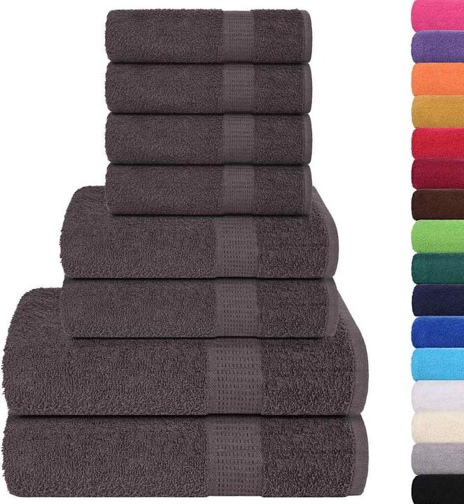 Actual product image VidaXL 8-piece towel set (50 x 100 cm)