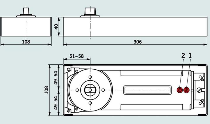 Actual product image Dormakaba Floor spring BTS 84 (Indoor)