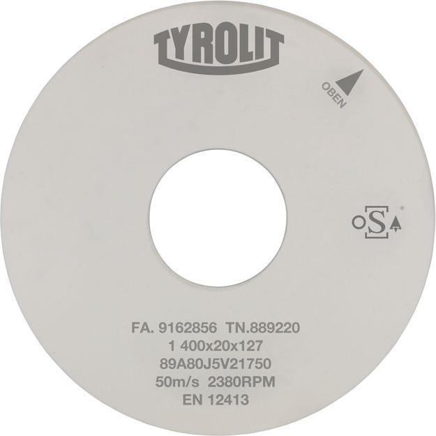 Actual product image Tyrolit Precision external cylindrical grinding disc DxDxH (mm), 400x30x127