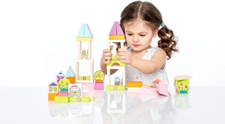 Actual product image Cubika Set Costruzioni in Legno - Blocchi per Bambini: Città per Ragazze