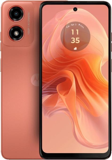 Actual product image Motorola Moto G04 (64 GB, Sunrise Orange, 6.56", Dual SIM, 16 Mpx, 4G)