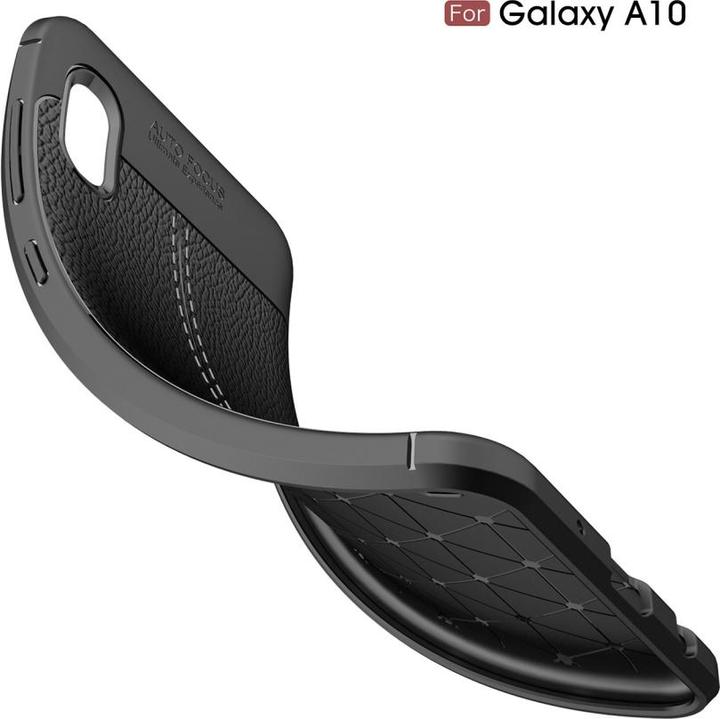 Actual product image Screenguard Samsung Galaxy A10 Case Leather Design TPU Cover (Samsung Galaxy A10)