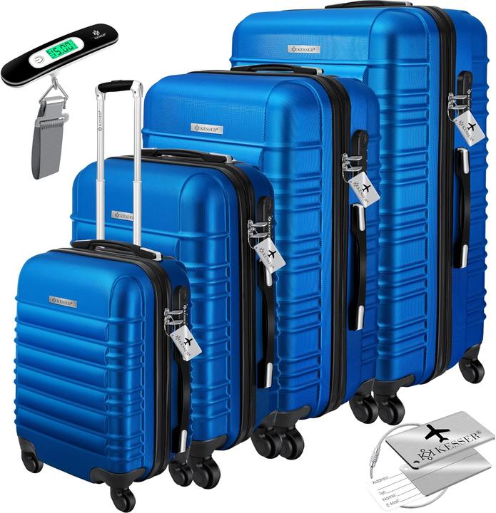 Image du produit Kesser 4-teiliges Hartschalenkofferset (120 l, Bagage à main (jusqu'à 50l), M (50 - 90l), XL (à partir de 115l))