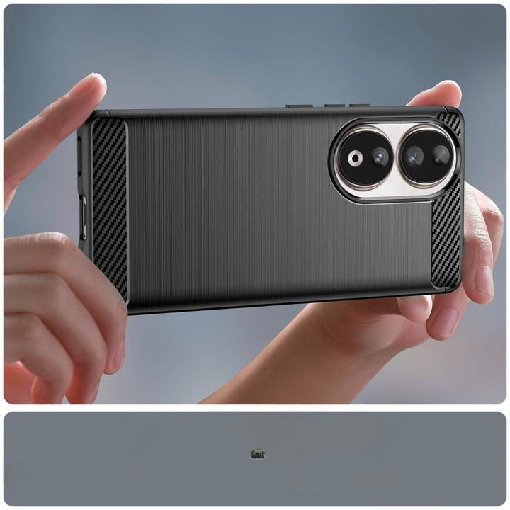 Immagine prodotto Cover-Discount Honor 90 - Custodia in metallo effetto carbonio nero (Honor 90)