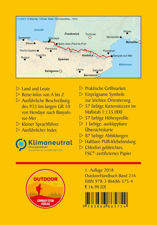 Produktbild Frankreich: Pyrenäenweg GR10 (Deutsch, Fuat Gören, 2018)